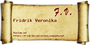 Fridrik Veronika névjegykártya